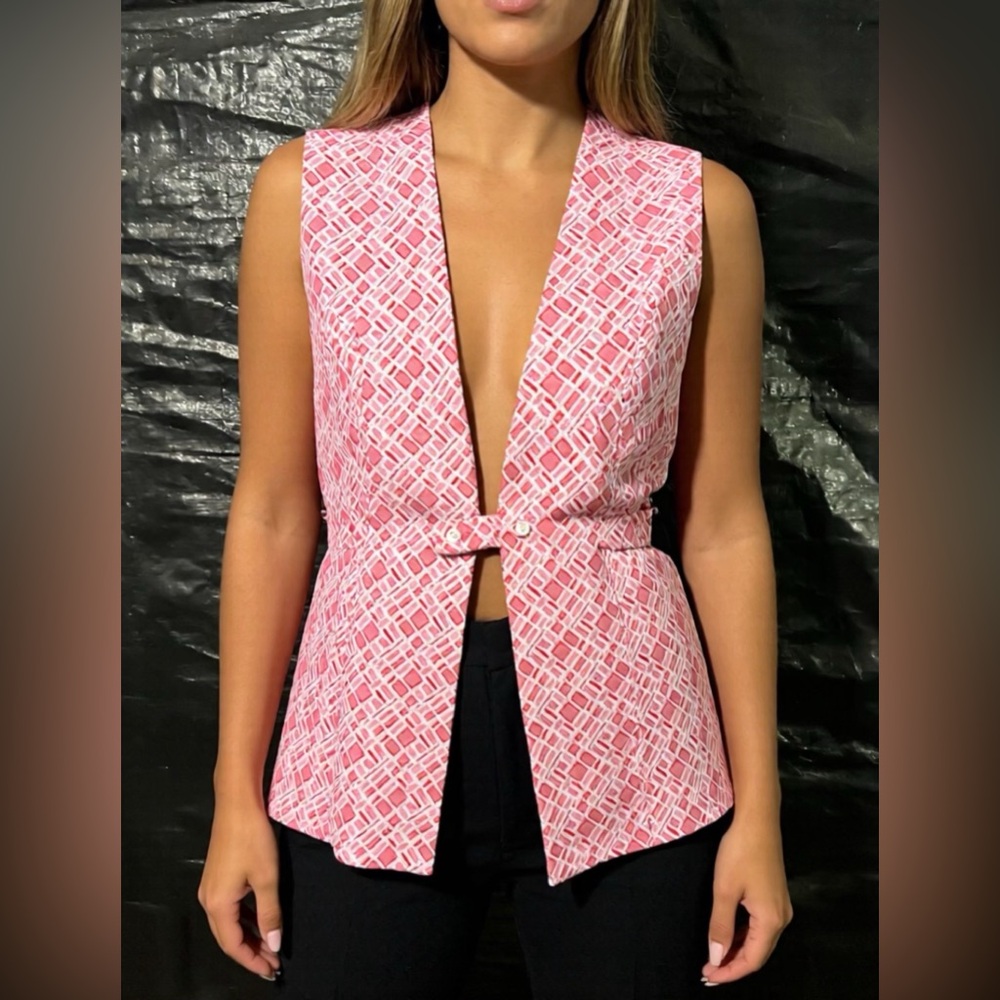 70s Vintage single button Vest